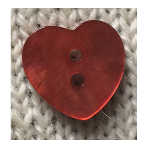 Hjerte 18mm Korallrd